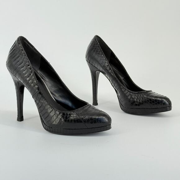 Lauren Ralph Lauren Shoes - Lauren Ralph Lauren 2010s Heels Leather Snakeskin Pumps Kailee Size 8B Platform